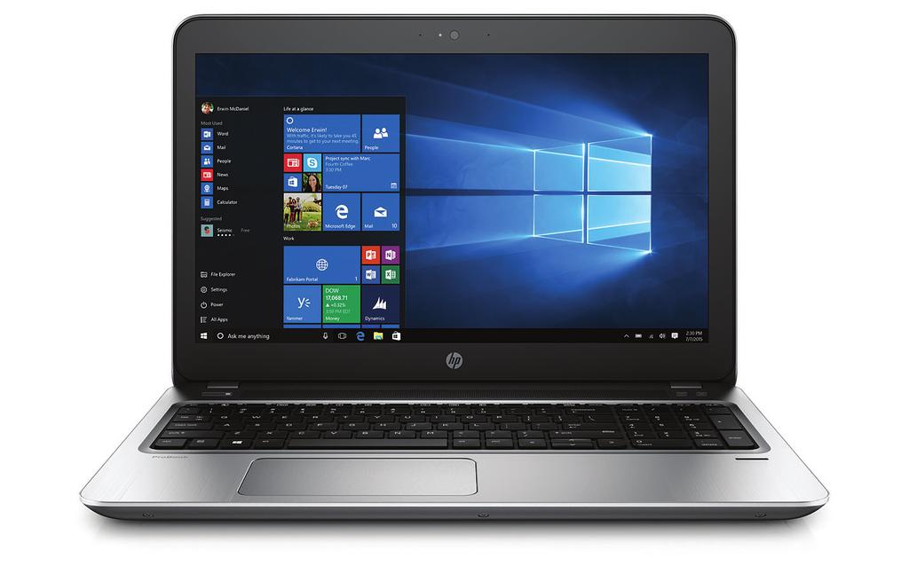 Folheto de especificações Notebook HP ProBook 450 G4 Equipado para produtividade, o HP ProBook 450 disponibiliza recursos de desempenho e segurança essenciais para a força de trabalho atual.