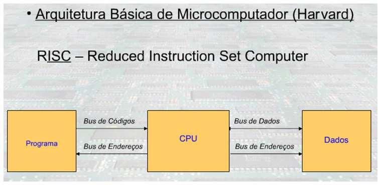 RISC e CISC 35 RISC Favorece um conjunto simples e pequeno de instruções que levam aproximadamente a mesma quantidade de tempo para serem executadas.