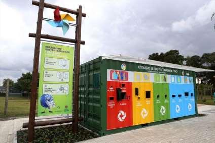 ESTAÇÕES DE SUSTENTABILIDADE Faz parte de um Sistema de Entrega Voluntária de Resíduos Recicláveis, envolvendo