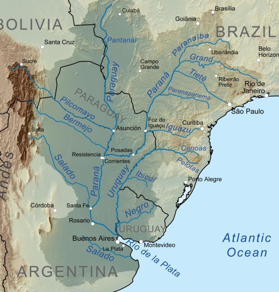 MOTIVOS a) Disputa pelo controle dos rios Paraná, Paraguai e da Prata Nestes