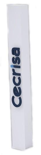Display Totem Branco com Logo Cecrisa Totem para visualização da