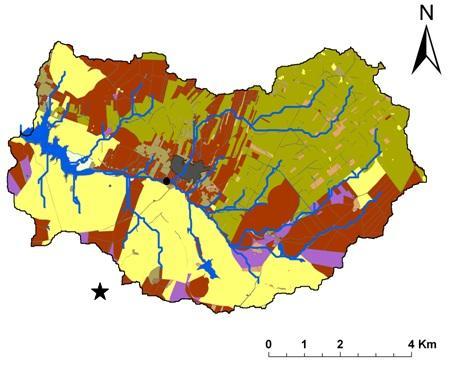 2 - Enquadramento 2.2 Características da Bacia do Enxoé Mapa da ocupação do solo Comprimento do rio: 9 km Olivais: 18.