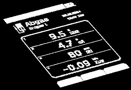 O menu guiado de operações no visor -