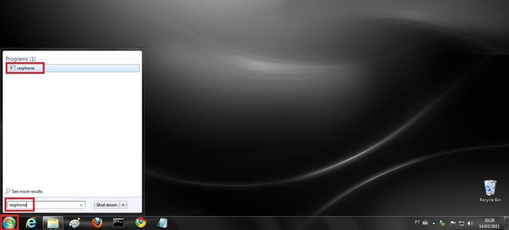 Criar um discador no Windows 7 16- Clique