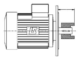 A dimensão A deve ser respeitada do Ot 31 a Ot 35 ; ela mede-se entre a face de apoio da flange motor e o exterior da manga.
