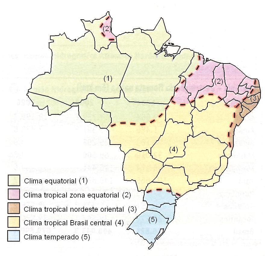 3 Figura 1.1 - Distribuição dos principais climas tropicais brasileiros 1.