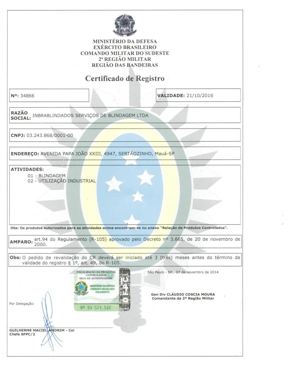 Certificações CR