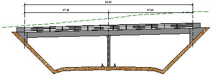 Fase 7 procede-se á betonagem das restantes zonas do tabuleiro; Figura 8 Fase 7 Fase 8 é a etapa final em que se realiza os acabamentos finais, de