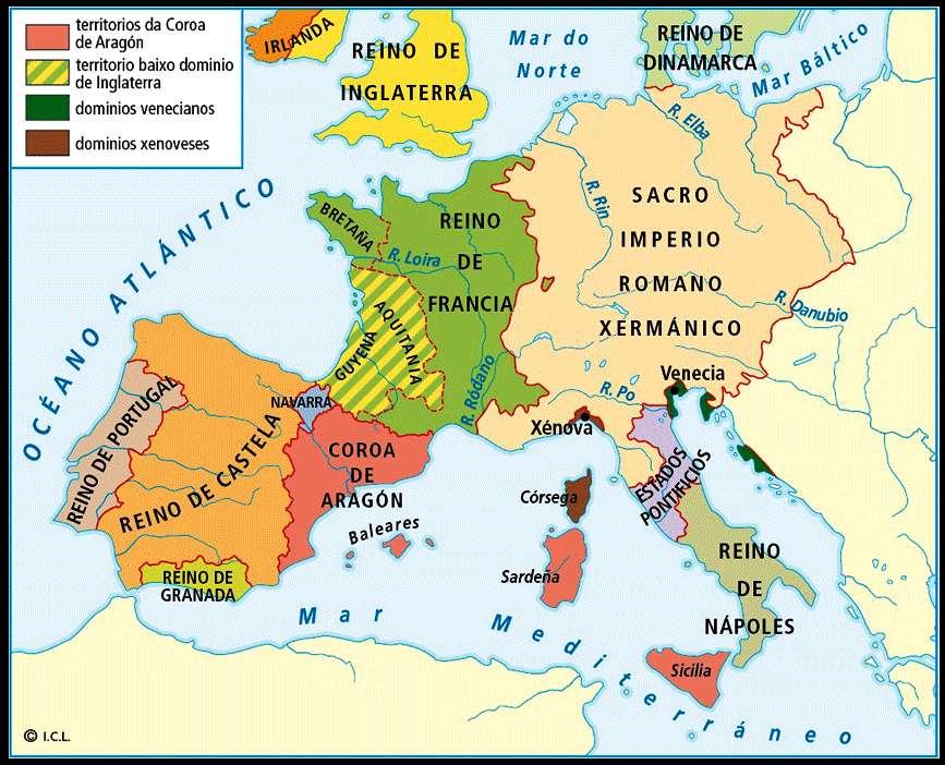 Os reinos de Europa