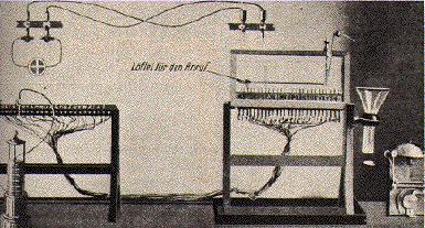 1837 - Samuel F. B. Morse iniciou o desenvolvimento de um sistema telegráfico que utilizasse a energia elétrica para transmitir sinais à distância.