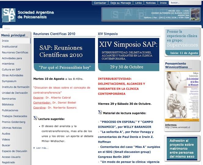 work in progress / IPA Societies / Latin America Seite 6 Sociedad Psicoanalítica Argentina SAP Argentine Psychoanalytic Society