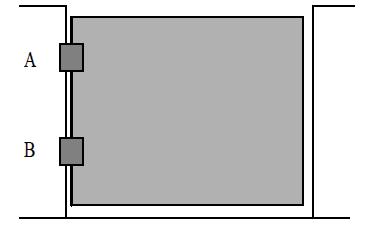 143) Um portão está fixo em um muro por duas dobradiças A e B, conforme mostra a figura, sendo P o peso do portão.