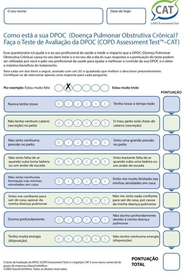 Anexo II: Questionário destinado a avaliar o impacto que a DPOC tem no bem-estar e no quotidiano.