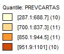 8. Distribuição espacial das taxas de prevalência de afastamentos Distribuição da taxa de prevalência