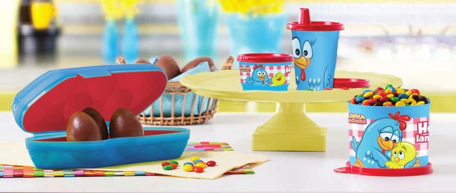 Infantil Produto acompanha etiqueta adesiva. Com a Tupperware, a Páscoa deste ano vai durar na geladeira e na memória.