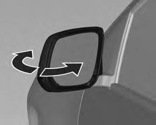 Espelhos escamoteáveis Espelhos elétricos dobráveis Chaves, portas e vidros 39 { Atenção Mantenha sempre os espelhos regulados adequadamente e use-os ao dirigir para aumentar a visibilidade de