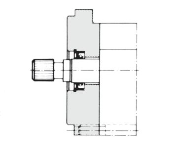 Flange de Fixação e Torque no Eixo de Acionamento A = Ponta