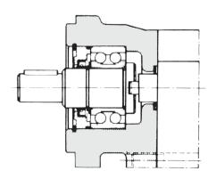 = 250 Nm A = Flange com mancal adicional Força radial Fmáx.