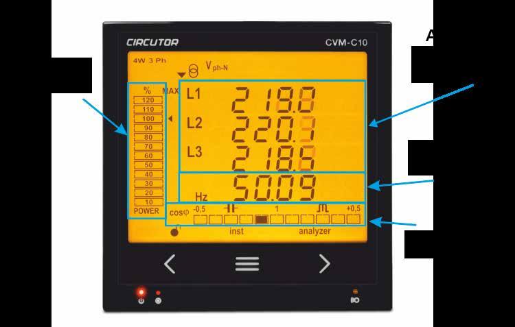 4.3.- ECRÃ O equipamento dispõe de um ecrã LCD retroiluminado onde são visualizados todos os parâmetros indicados na Tabela 2.