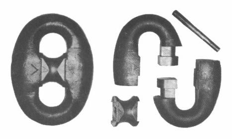 Figura 20. Elo Kenter e sua vista desmontada. 2.4.7 Cabos de Aço Um cabo de aço consiste de 3 elementos: os arames, as pernas e a alma (Figura 21).