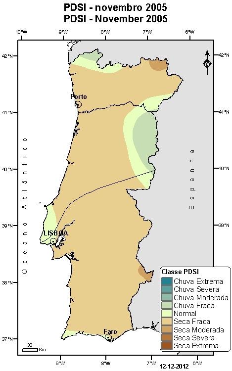 Tabela 4 (continuação) Percentagem de território afetado pela seca meteorológica Classes PDSI out % de território afetado Fonte IM, I.