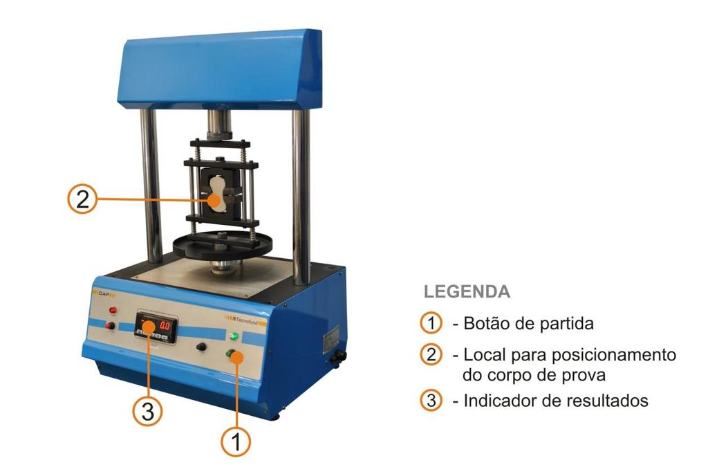 Método de Ensaio Folha : 3 de 5 5.5_ Dessecador; 5.6_ Máquina para o ensaio de resistência à tração de areia (Figura 2).