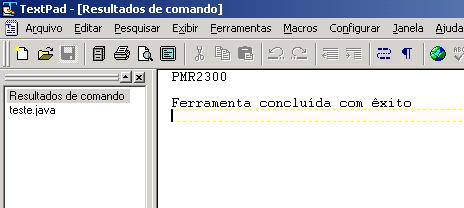 O resultado da execução é apresentado em um documento chamado Resultados de comando. 3.