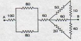 10) A resistência elétrica do resistor equivalente da associação acima, entre os pontos A e B, é: a) 2R b) R c) R/2 d) R/3 e) R/4 11) Considere um circuito formado por 4 resistores iguais,