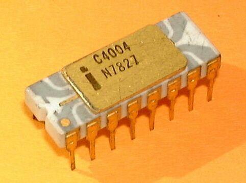 O primeiro microprocessador fabricado em larga escala 4 bits