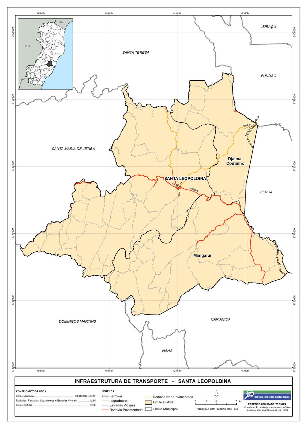 165 ANEXO F Mapa da malha rodoviária do município de Santa Leopoldina/ES. Fonte: http://www.
