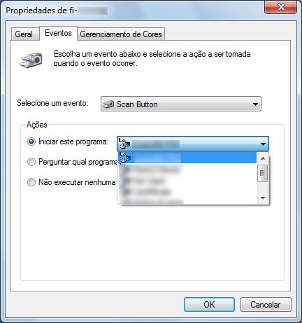 Nesta função, os seguintes eventos podem ser especificados: O evento que você selecionar é vinculado com as configurações descritas em " no " (página 95).