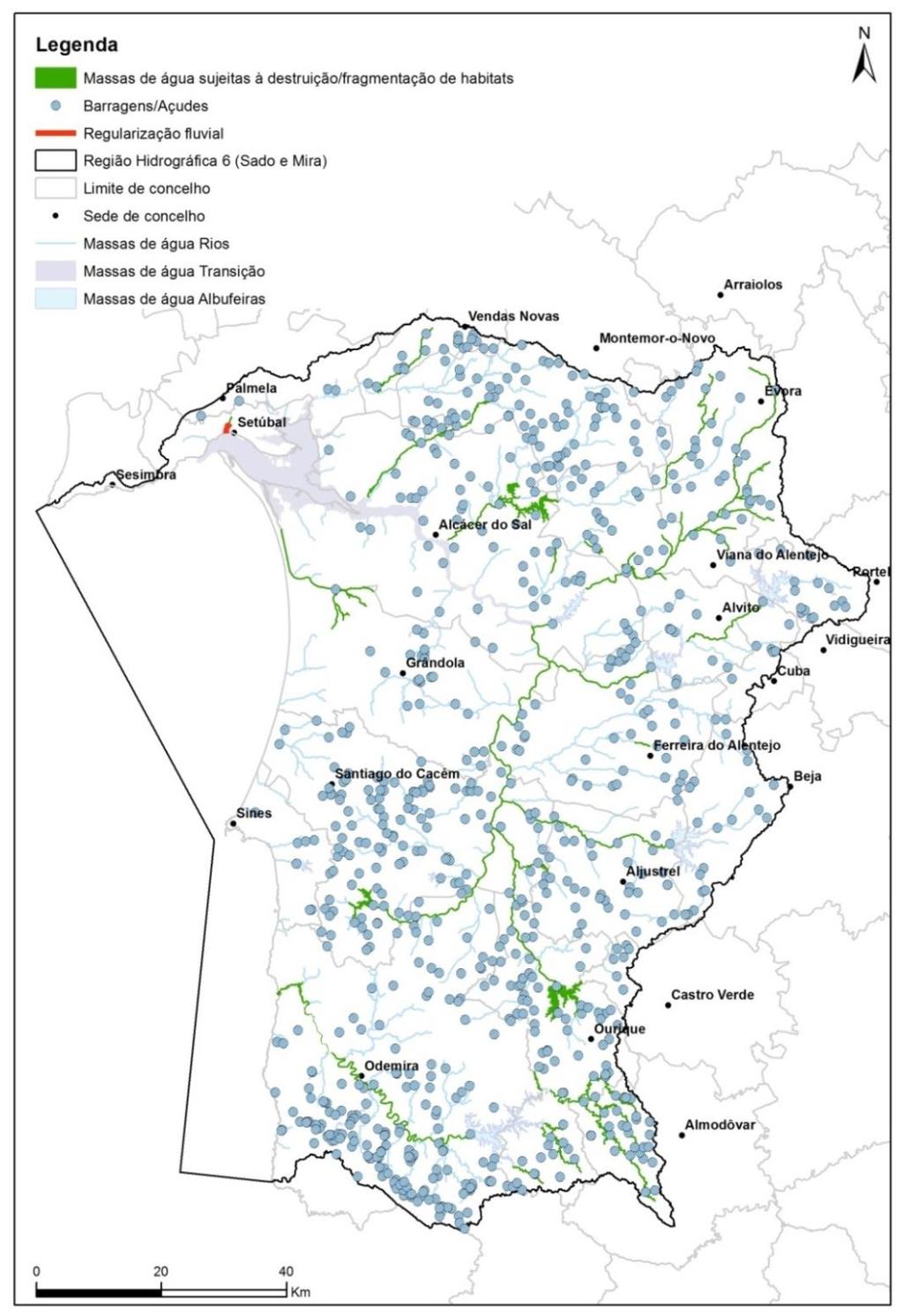 Ficha de QSiGA 10 - Destruição/ Fragmentação de habitats RH6 QSiGA 10 Descrição Designação: Destruição/ Fragmentação de habitats No 1º ciclo de planeamento da RH6, a QSiGA foi identificada e