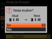 no compartimento atualmente selecionado como compartimento primário. De outra forma, insira o cartão no compartimento 1. 2 Ligue a câmera. 3 Pressione para exibir os menus.