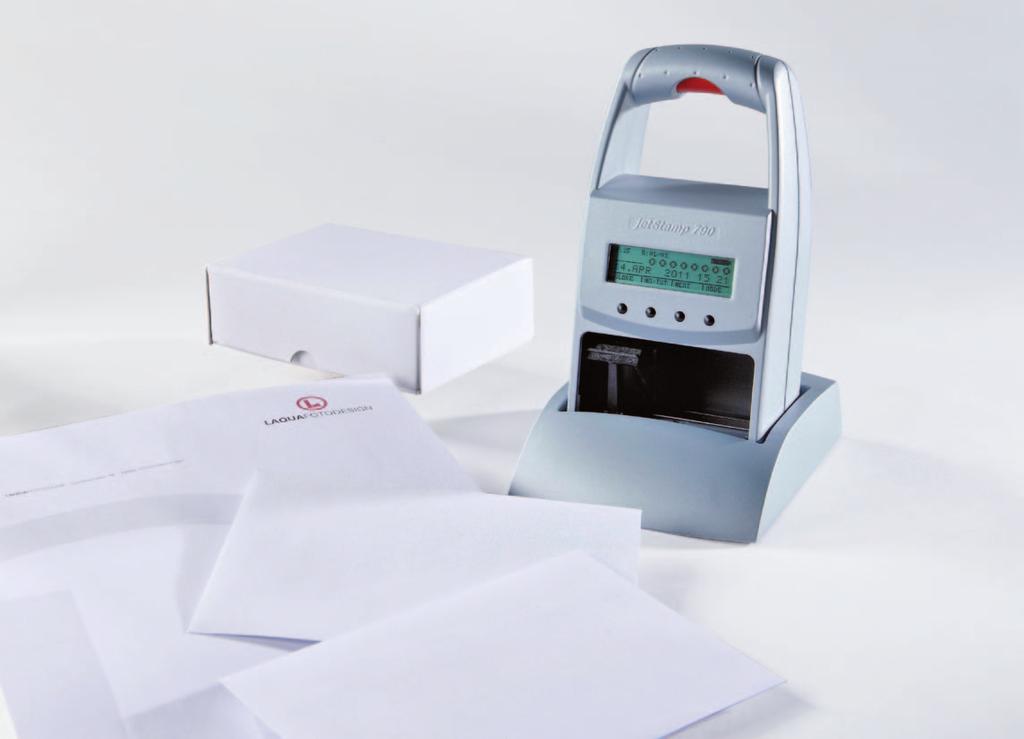 jetstamp 790/792 O flexível... Imprime de forma móvel, rápida e em todas as superfícies planas e não planas, formulários, pacotes de documentos e envelopes.
