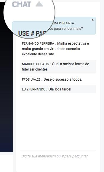 Requisitos atendidos pela eventials Requisito Possuir uma ferramenta para interação entre os participantes e também para o envio de perguntas aos palestrantes e