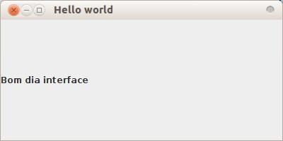 E o que acontece... public HelloGUI() { super("hello world"); JLabel labelhello = new JLabel("Hello interface"); this.