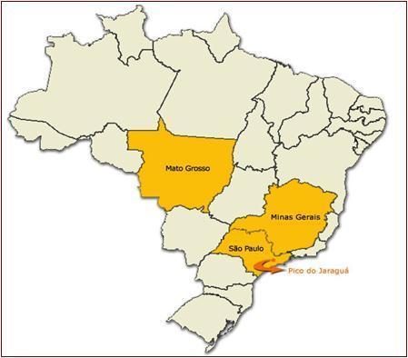 Ouro no Brasil Colônia No Brasil, a primeira jazida de ouro foi encontrada próximo ao Pico do Jaraguá (Capitania de São Vicente), nas proximidades da atual São Paulo.
