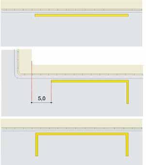 5.1. Linha de indicação de proibição de estacionamento e/ou parada 5.1.1.Conceito Delimita extensão ao longo do meio fio, em que é proibido o estacionamento ou parada de veículos, estabelecida pela sinalização vertical correspondente.