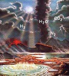 componentes seriam: vapor d água, gás amônio, gás carbônico (CO 2 ).