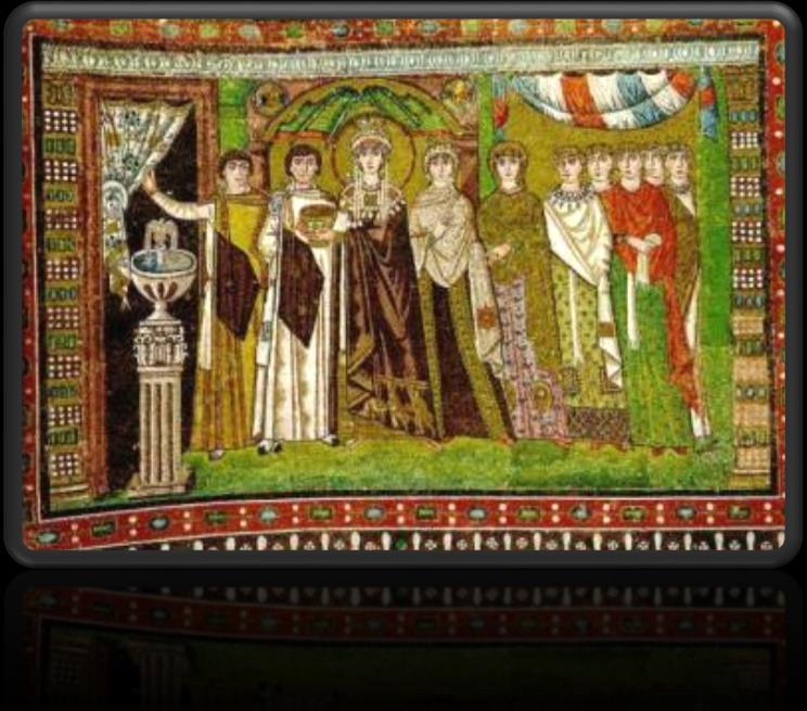 Arte bizantina A arte bizantina recebeu influências das artes grega, romana e oriental; Foi o primeiro estilo de arte cristã; Os mosaicos: Expressão máxima da arte bizantina; Sua principal função era