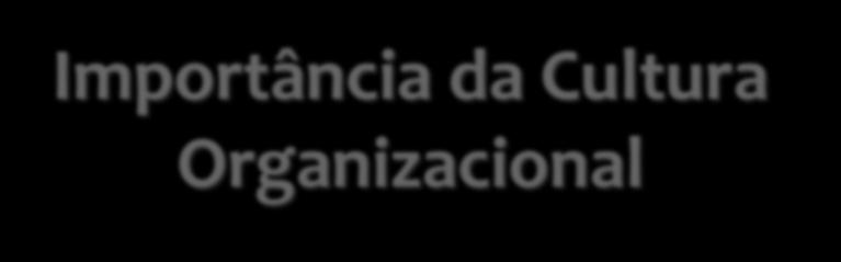 Por que é importante entender a Cultura Organizacional?