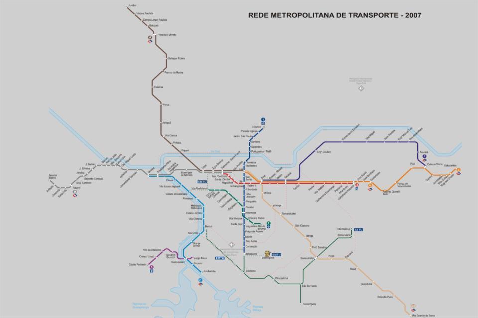 Rede Atual Operadoras Metropolitanas 3 Passageiros/