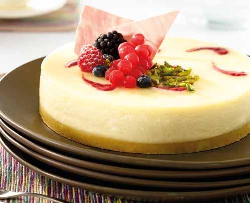 .. = Único Cheesecake pronto para uso Feito com o verdadeiro cream cheese Praticidade na preparação e padronização da receita Colocar sobre a massa o produto 1frola