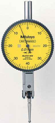 Relógios Comparadores Relógios Apalpadores (Funcionamento por Mecanismo de Alavanca) Ponteiro Haste de fixação 1. Limpe a ponta de contato com um pano limpo e seco. 2.