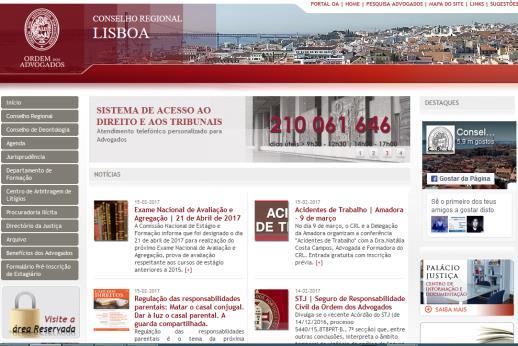 IMAGEM E COMUNICAÇÃO Site www.oa.pt/lisboa Até 30 de junho, foram publicadas 131 notícias no site do Conselho Regional de Lisboa, uma média mensal de 22 publicações.