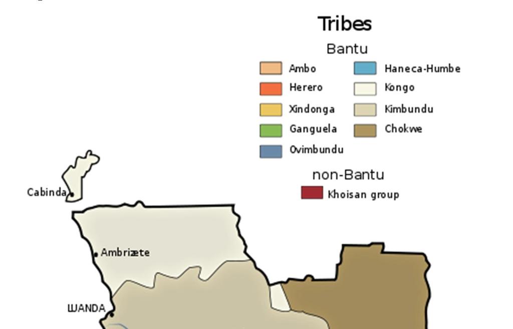 Imagem 7 Mapa dos grupos etno-linguisticos de Angola (produzido na década de 1970, as cidades estão, em grande parte, com os nomes do período colonial) O saldo final da