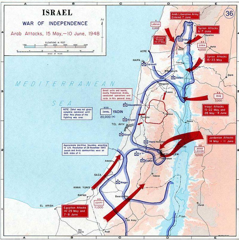 Conflito árabe-israelense 3 Guerra de 1948 15 de Maio - 10 de Junho.