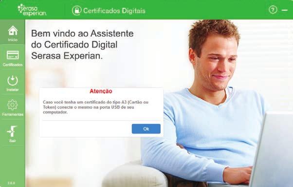 Para isso, clique em Certificados no menu à esquerda.