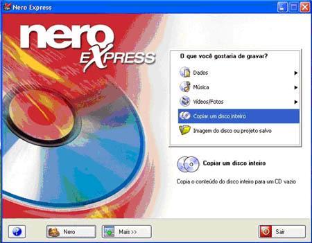 Copiar um Cd inteiro Esta opção serve para você copiar cds