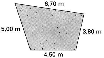 3) Qual o perímetro da figura? 4) Um triângulo tem os lados medindo 12,5 cm, 85 mm e 0,09 m.